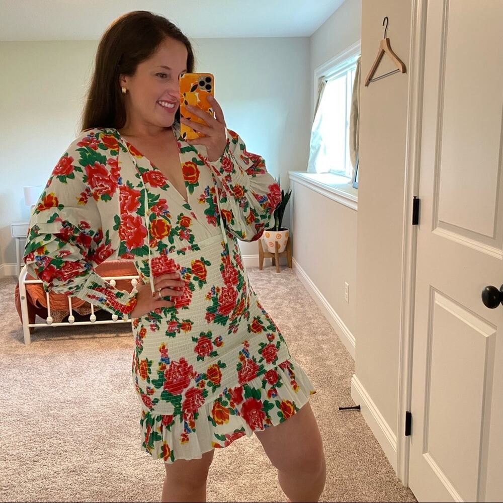 NWT RHODE Anya Smocked Mini Dress Small - Picture 6 of 15